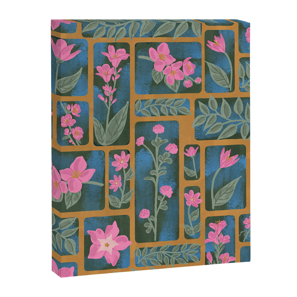 Floral Blocks Pattern Canvas Print Gallery Image 6