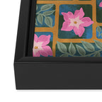 Floral Blocks Pattern Framed Canvas Print Gallery Image 3