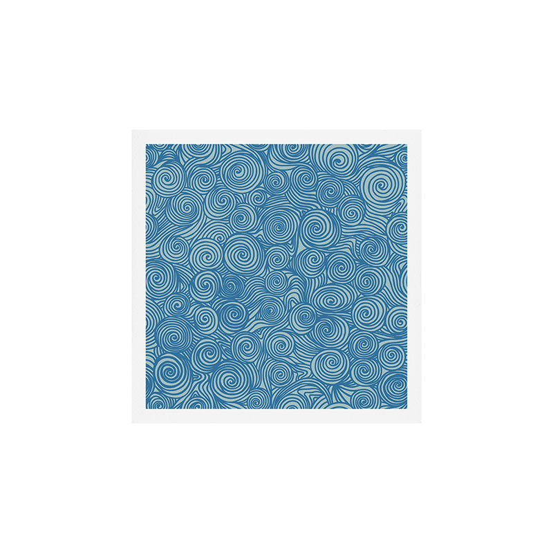 Flowing Blue Spiral Pattern Art Print Gallery Image 1