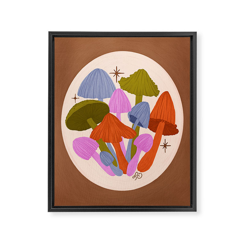 Fun and Funky Mushrooms Framed Canvas Print Gallery Image 6