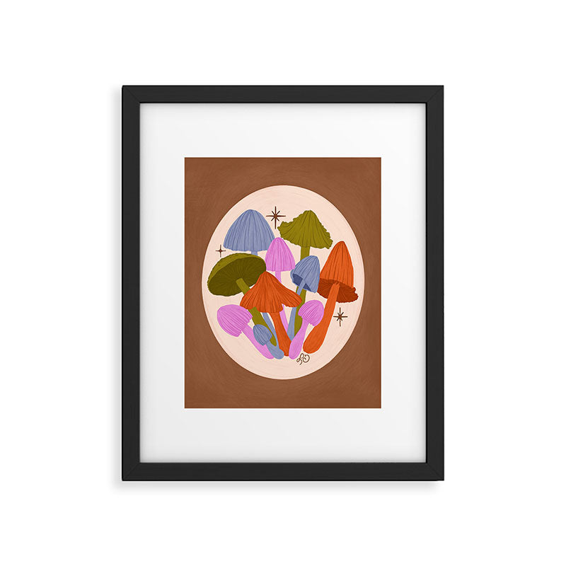 Fun and Funky Mushrooms Framed Art Print Gallery Image 5