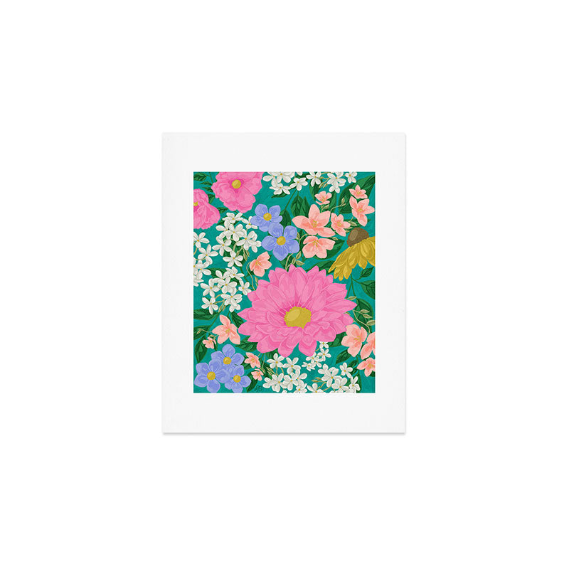 Garden Fantasy Gouache Painting Art Print Gallery Image 1