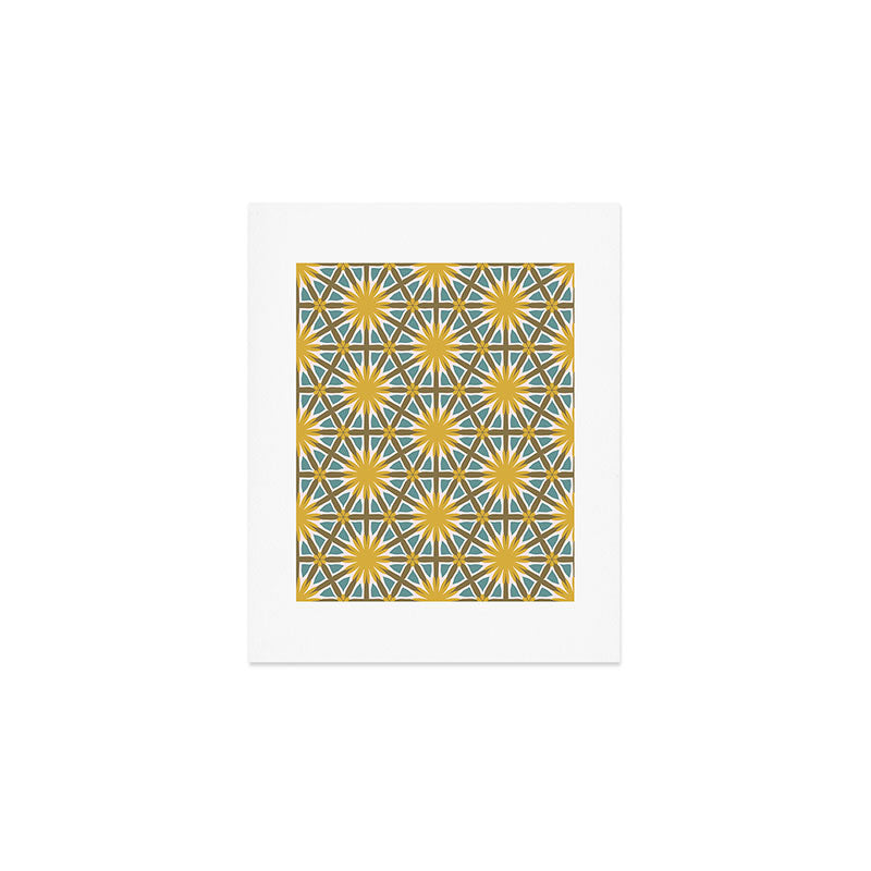 Golden Moroccan Sunburst Art Print Gallery Image 1
