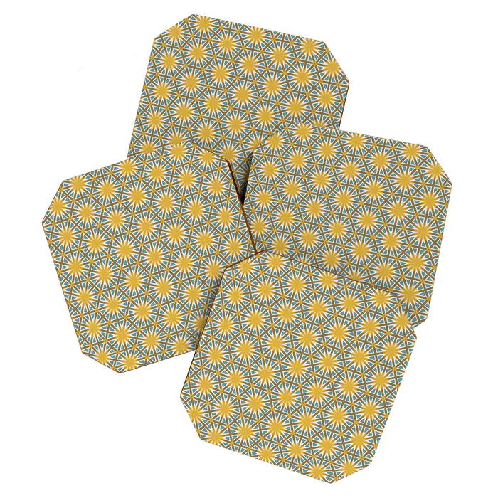Golden Moroccan Sunburst Coaster Gallery Image 1