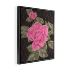 Gouache Botanical Rose Painting Framed Canvas Print Gallery Image 2