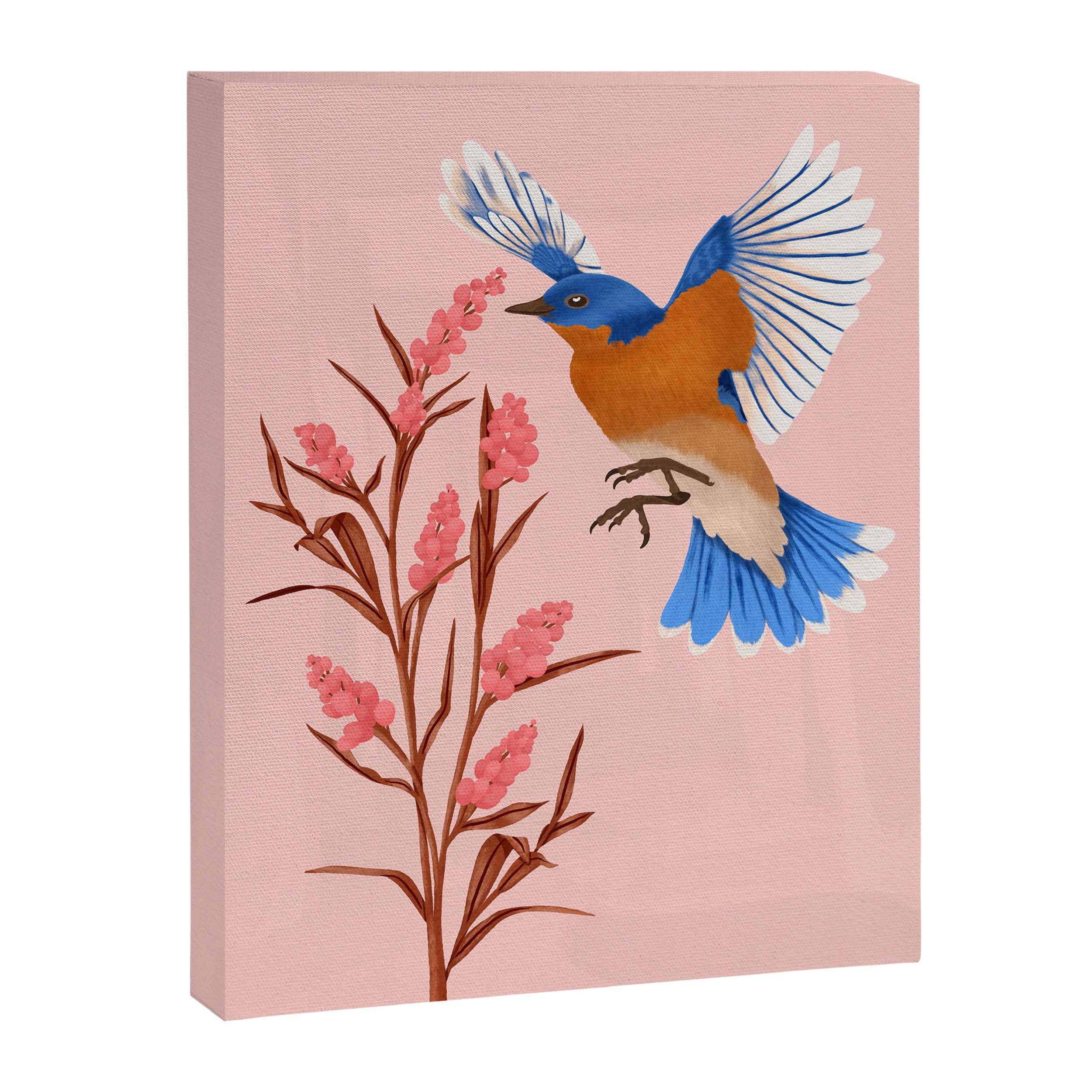 Graceful Bluebird in Flight Canvas Print Gallery Image 6