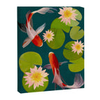 Graceful Koi Among Water Lilies  Canvas Print Gallery Image 6