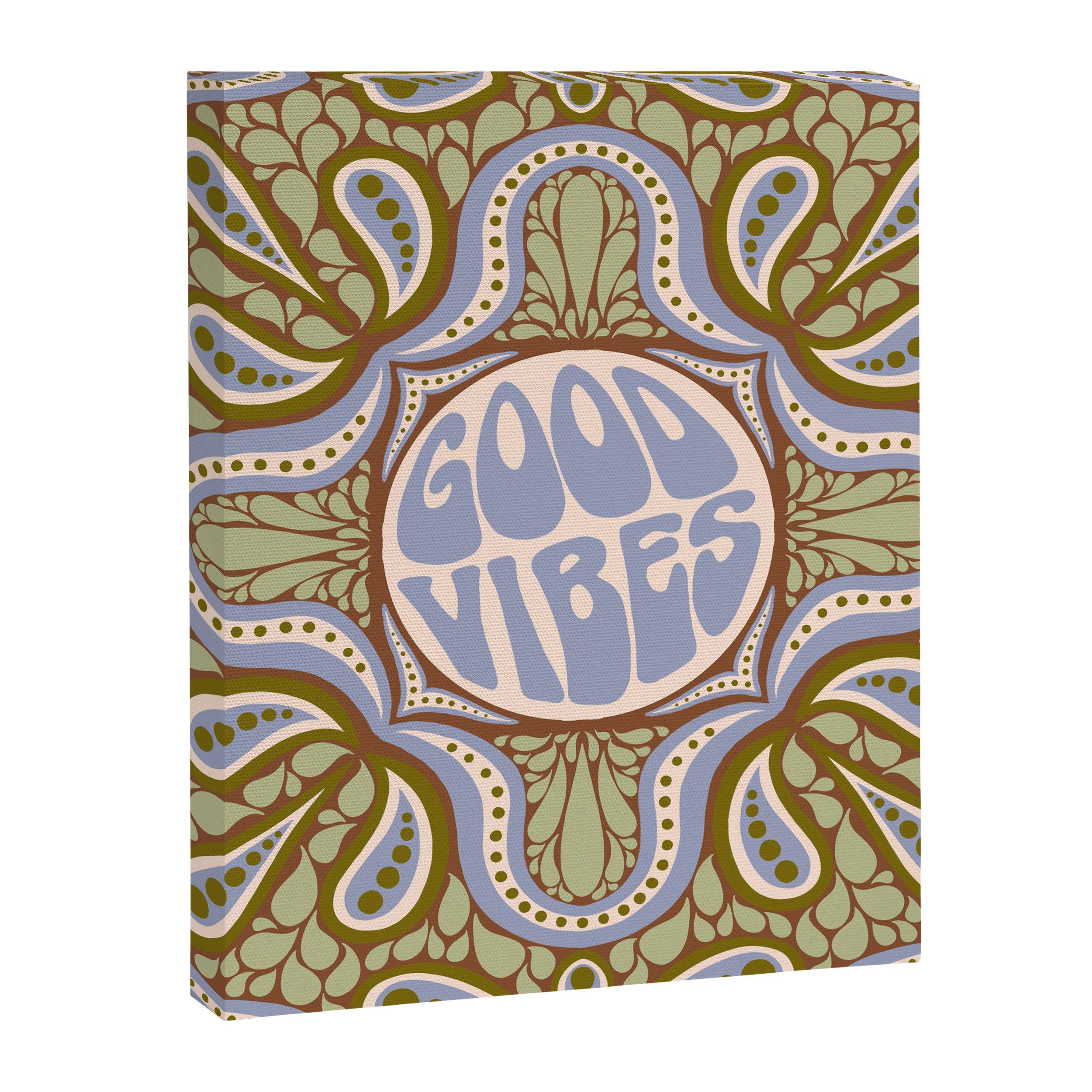 Groovy Good Vibes Typography Canvas Print Gallery Image 8