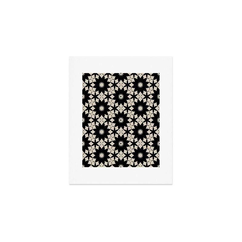 Intricate Geometric Floral Pattern Art Print Gallery Image 1
