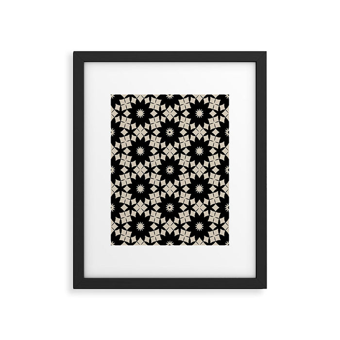 Intricate Geometric Floral Pattern Framed Art Print Gallery Image 1