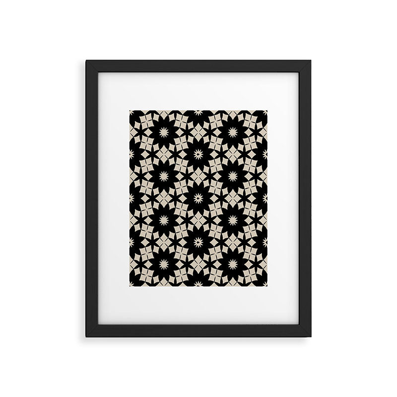 Intricate Geometric Floral Pattern Framed Art Print Gallery Image 5