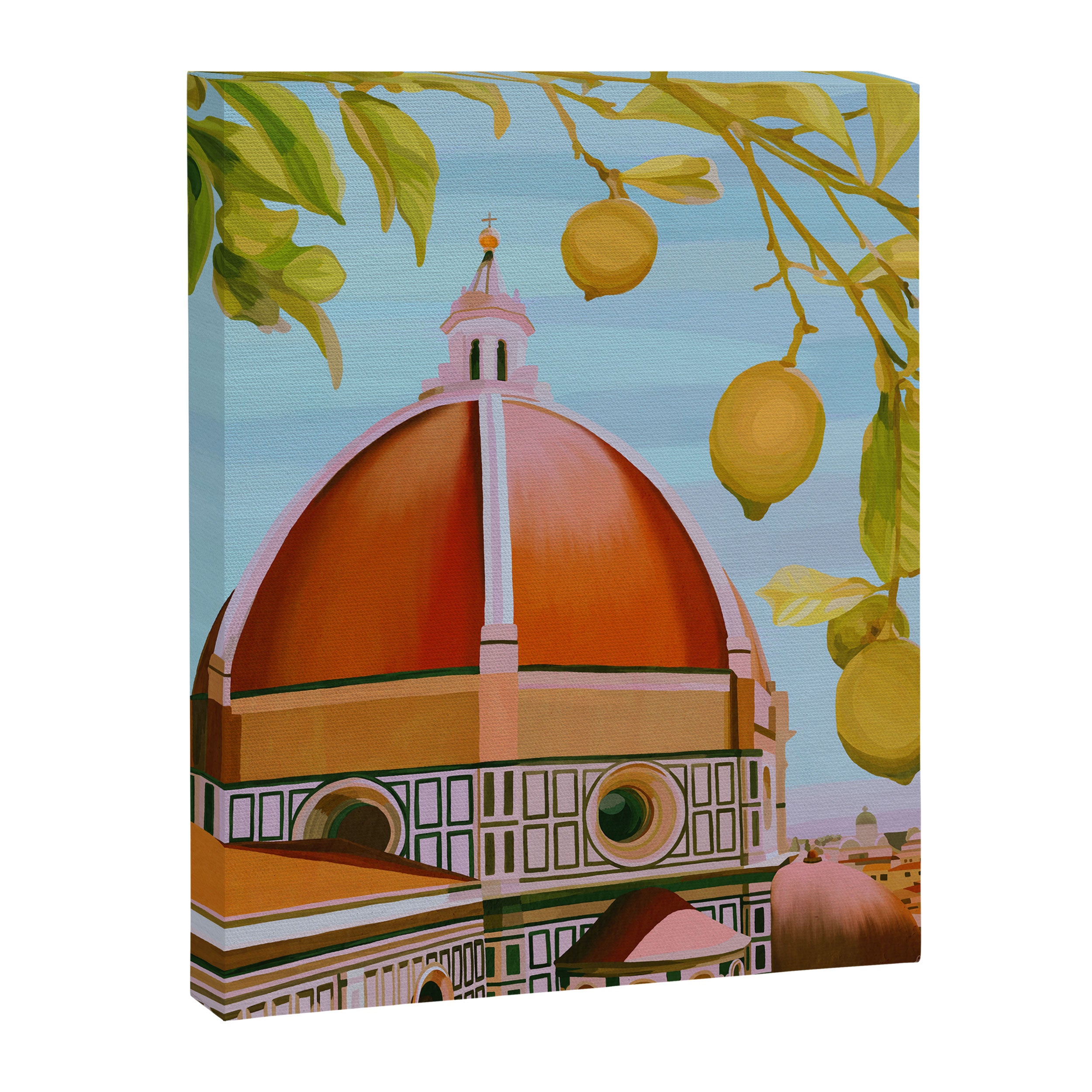 Lemons Overlooking The Duomo in Florence Italy Canvas Print Gallery Image 6