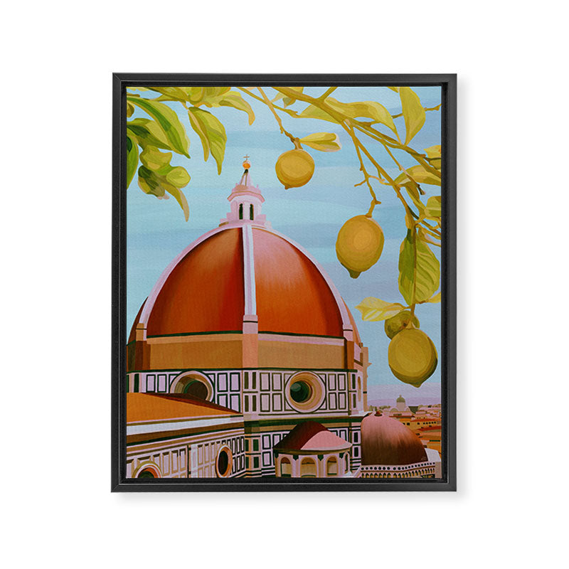 Lemons Overlooking The Duomo in Florence Italy Framed Canvas Print Gallery Image 6