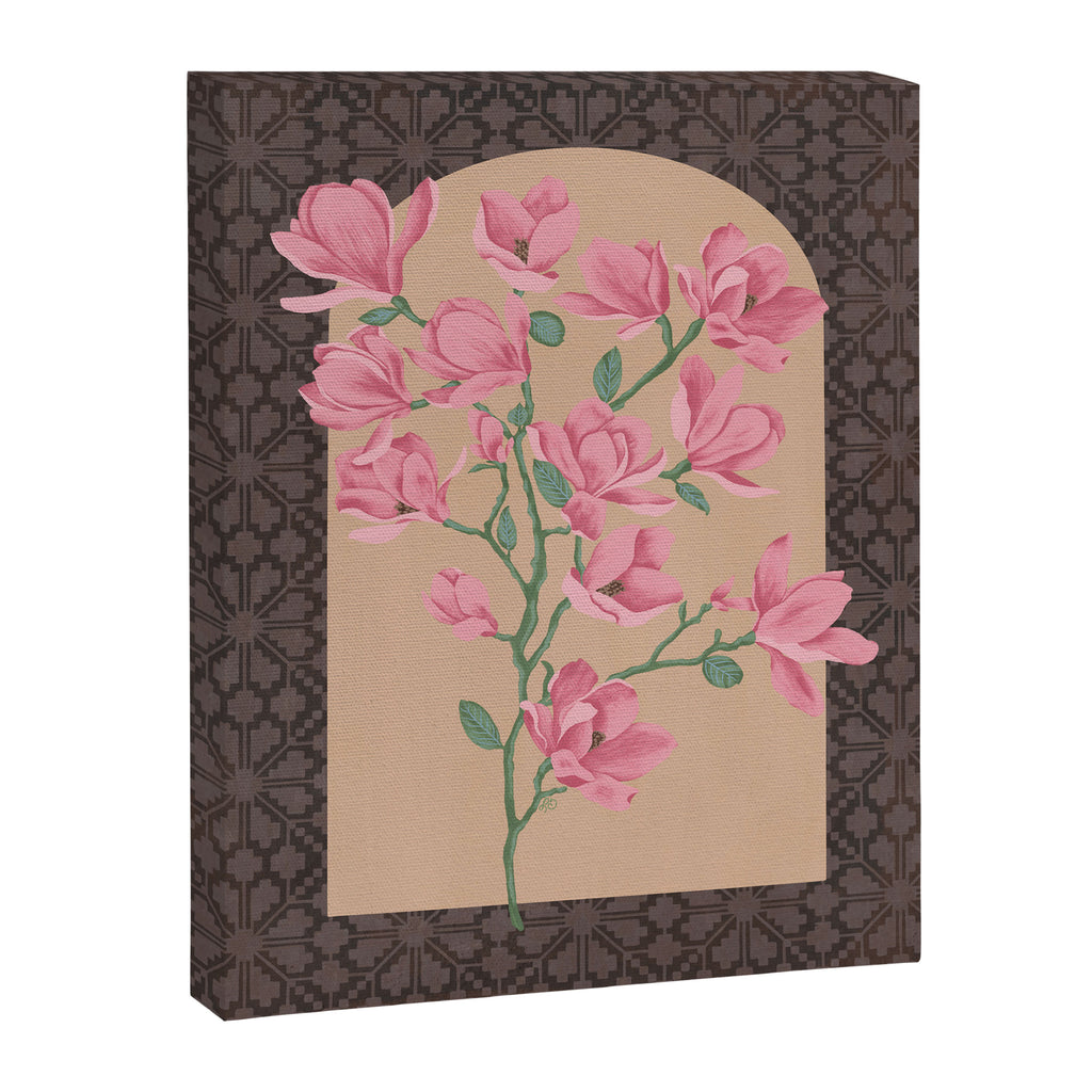 Magnolia Branch and Vintage Pattern Canvas Print Gallery Image 6