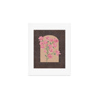 Magnolia Branch and Vintage Pattern Art Print Gallery Image 1