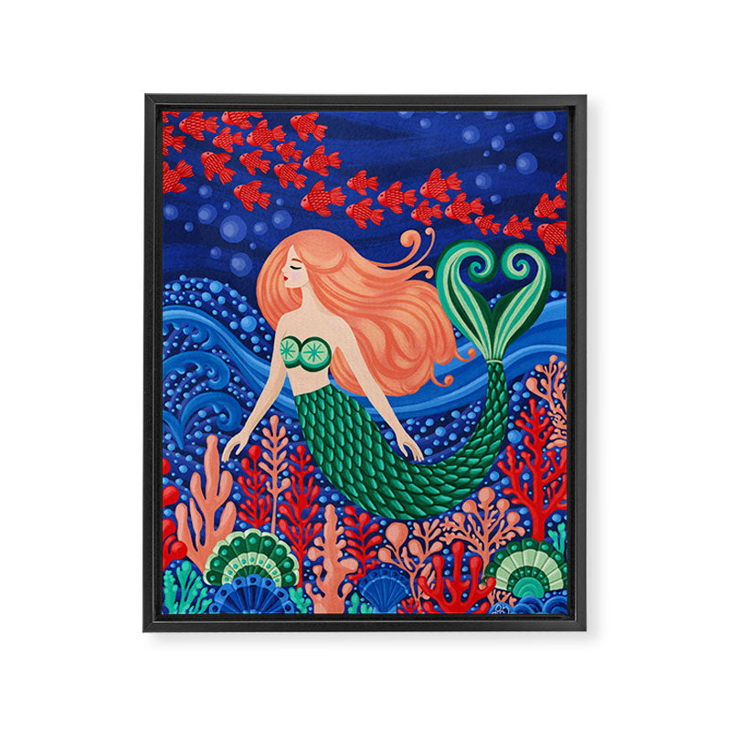 Mermaid's Song of the Sea Framed Canvas Print Gallery Image 6