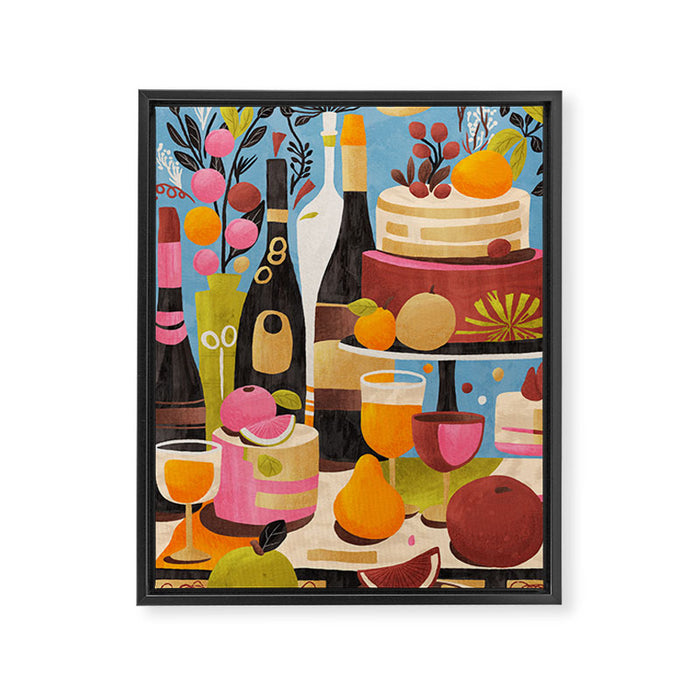 Mid Century Celebration Framed Canvas Print Gallery Image 1