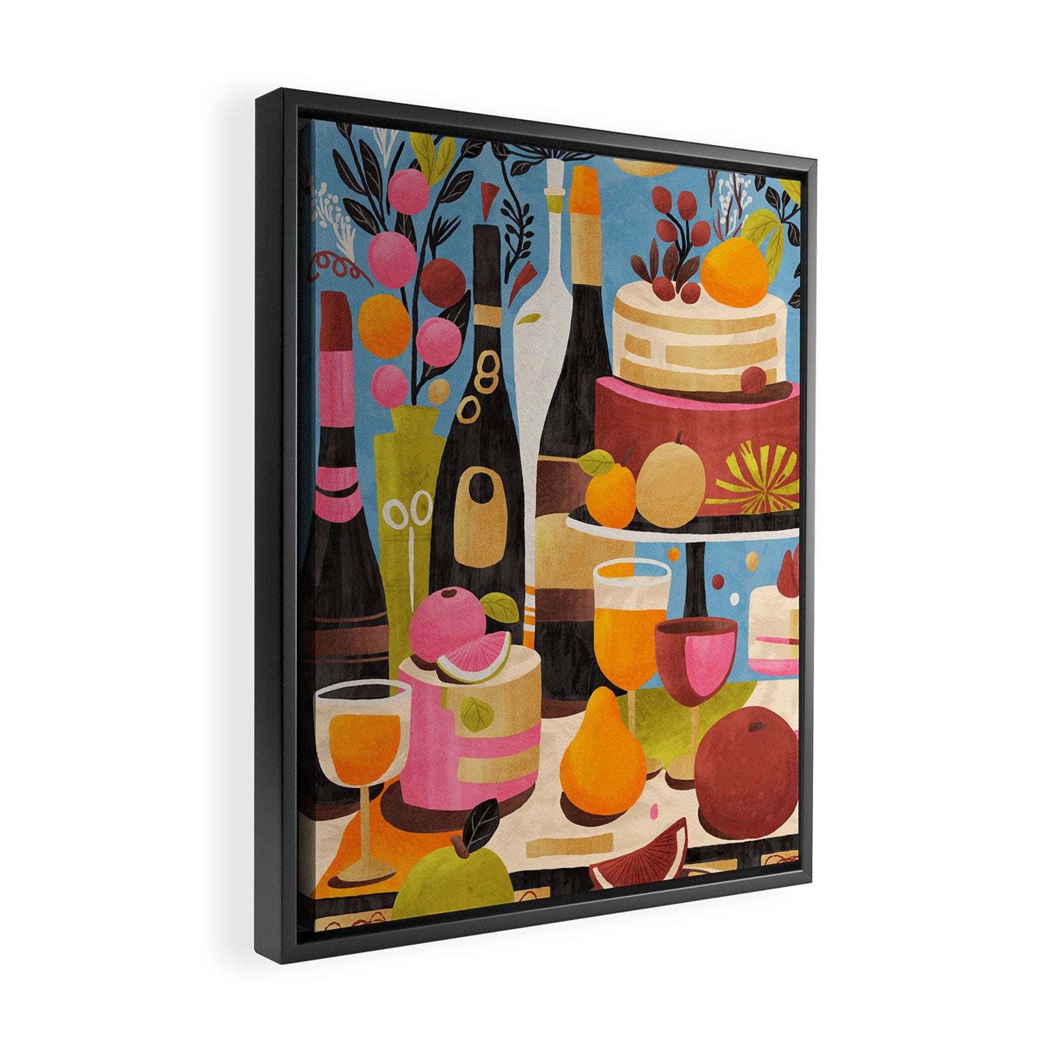 Mid Century Celebration Framed Canvas Print Gallery Image 2