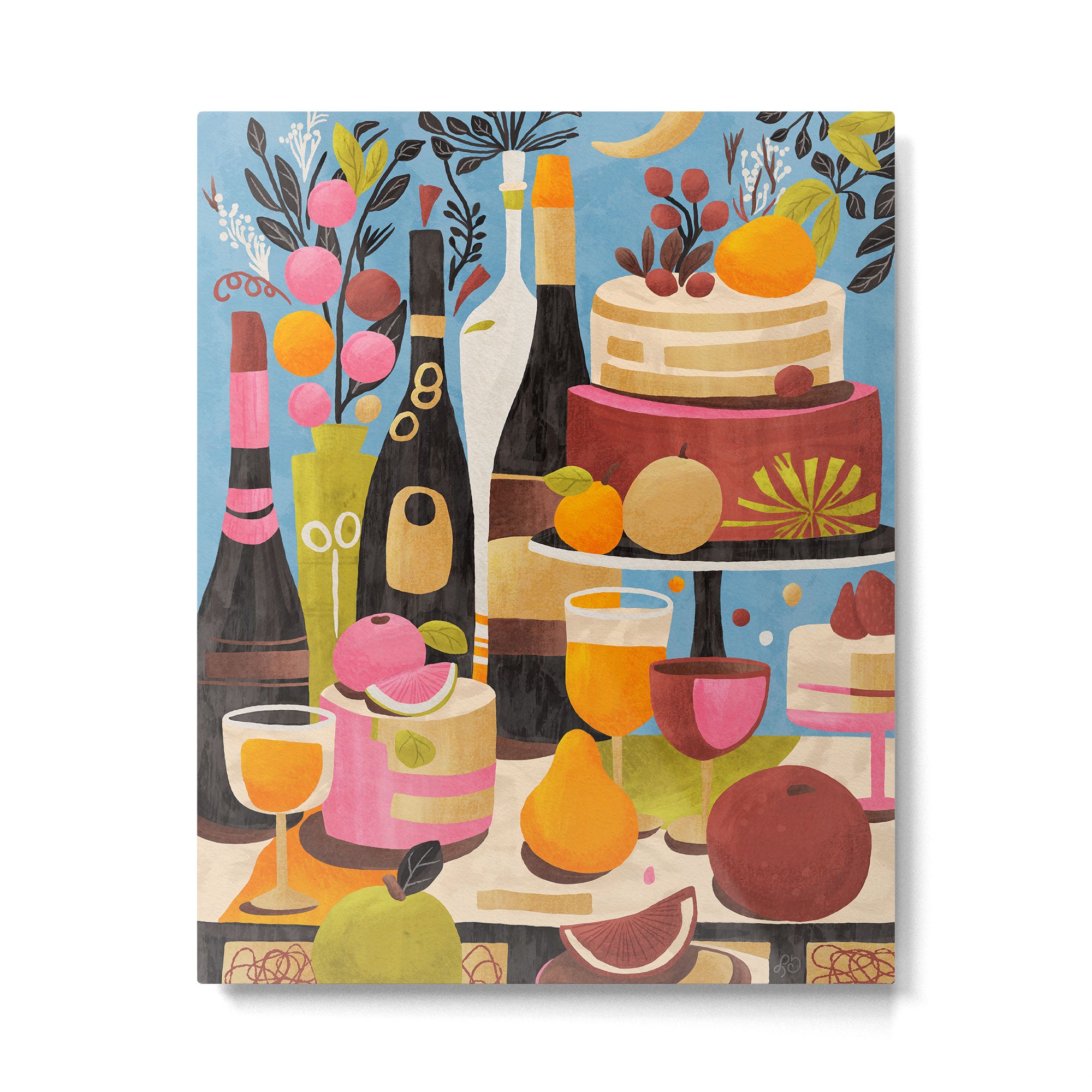 Mid Century Celebration Metal Print Gallery Image 4