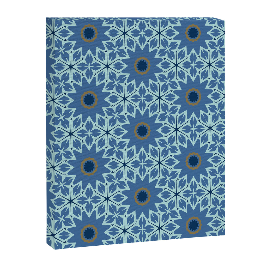 Midnight Blue Starburst Mosaic Canvas Print Gallery Image 6