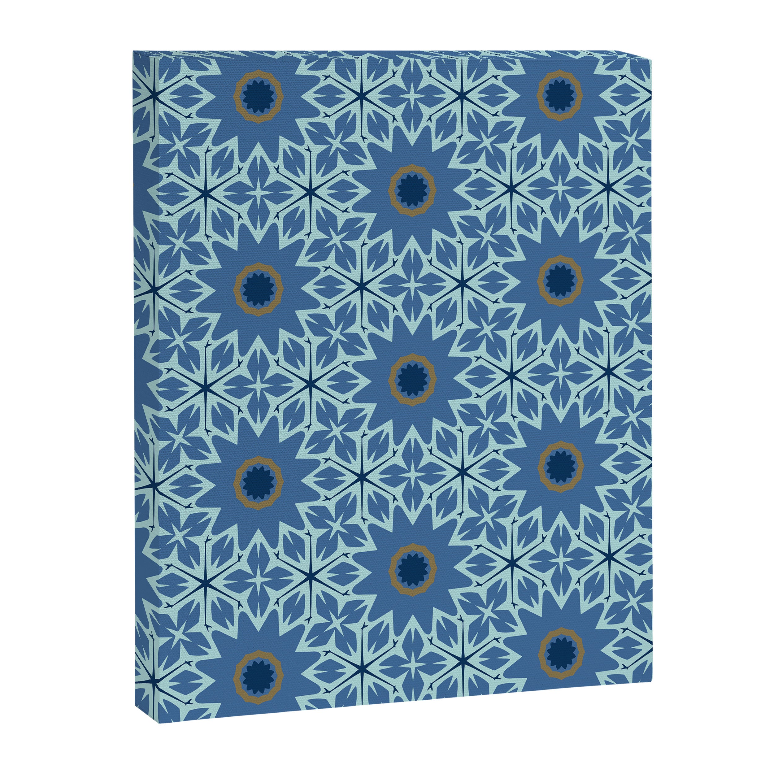 Midnight Blue Starburst Mosaic Canvas Print Gallery Image 6