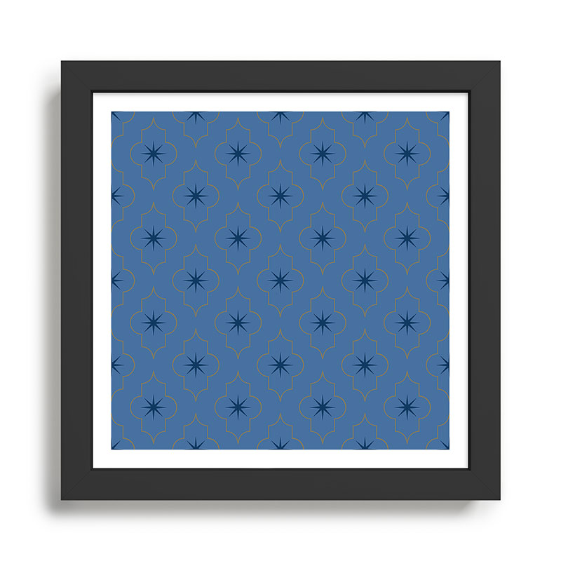 Midnight Moorish Tiles Framed Art Print Gallery Image 1