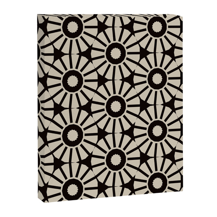 Minimalist Geometric Floral Pattern Canvas Print Gallery Image 1