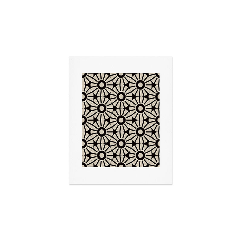 Minimalist Geometric Floral Pattern Art Print Gallery Image 1