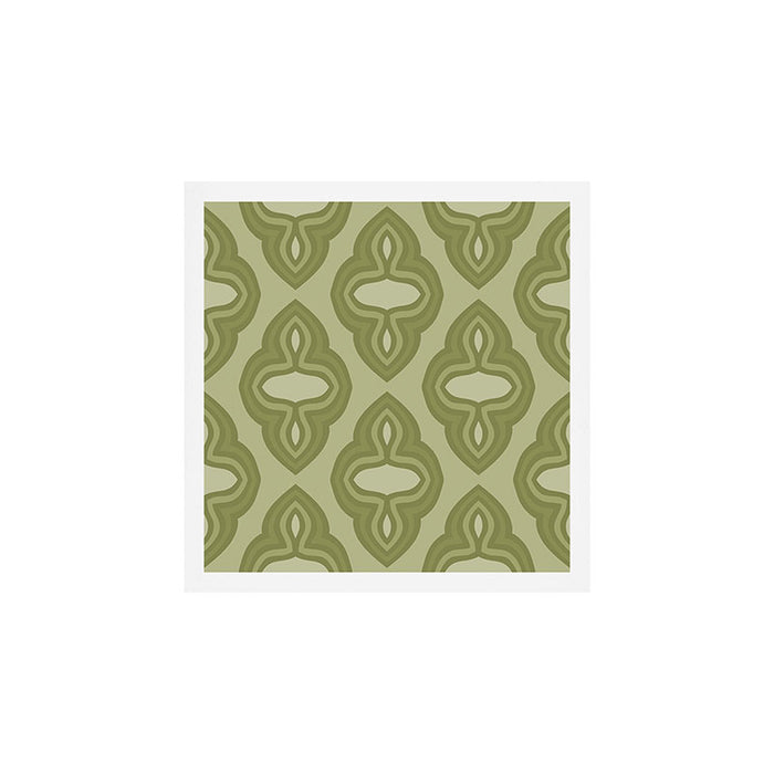 Mint Green 1970s Inspired Retro Geometric Pattern Art Print Gallery Image 1