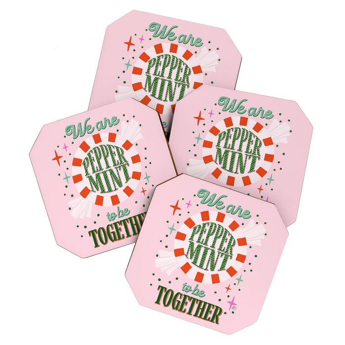 Playful Holiday Peppermint Love Coaster Gallery Image 1