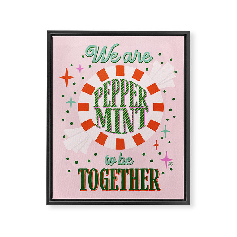 Playful Holiday Peppermint Love Framed Canvas Print Gallery Image 6