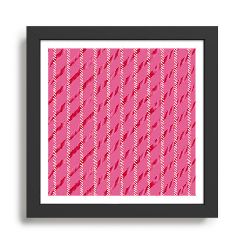 Playful Pink Plaid Framed Art Print Gallery Image 1