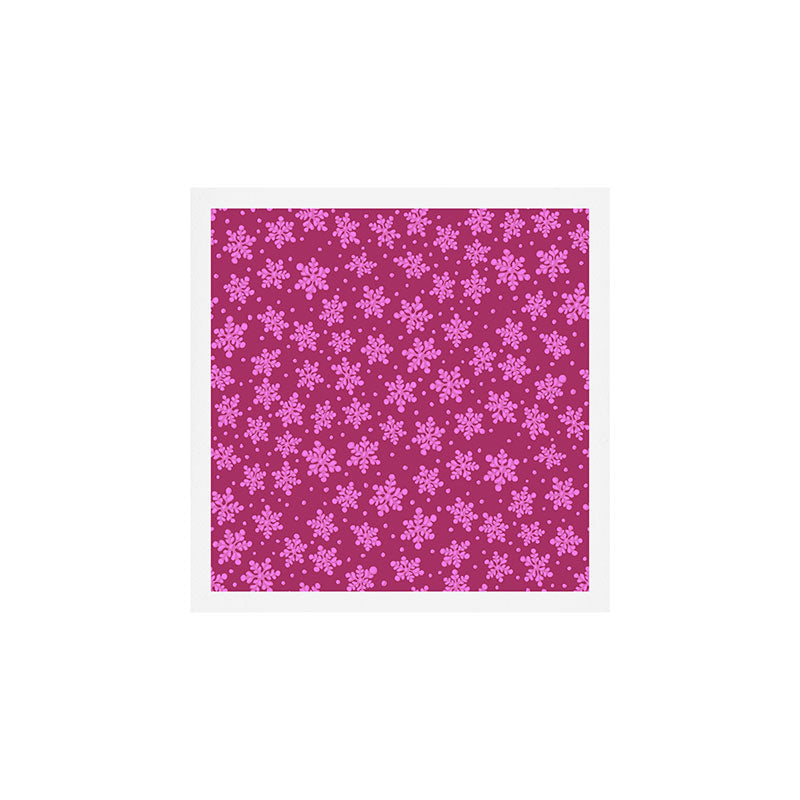 Pretty in Pink Winter Snowflakes Art Print Gallery Image 1
