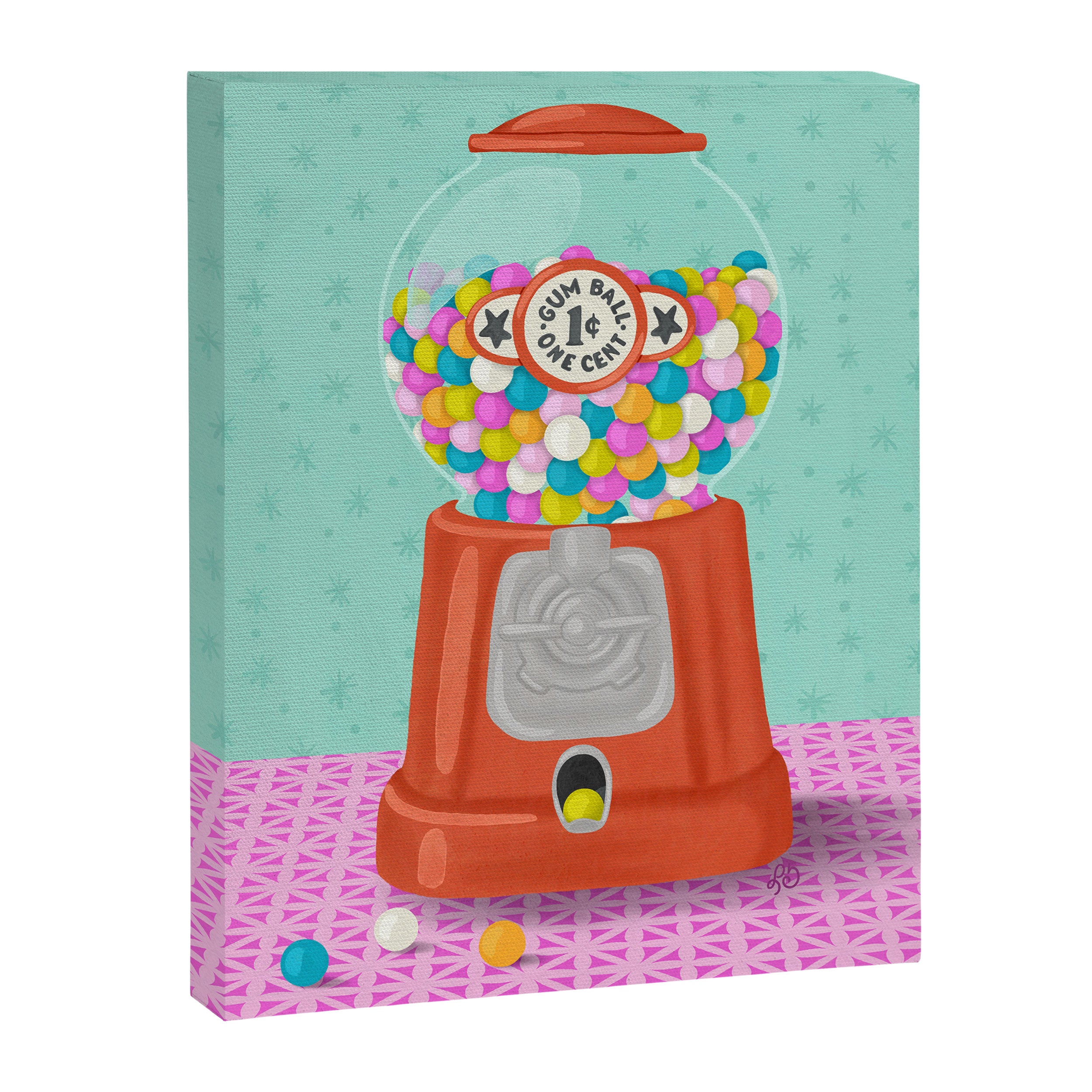 Retro Bubblegum Bliss Canvas Print Gallery Image 6