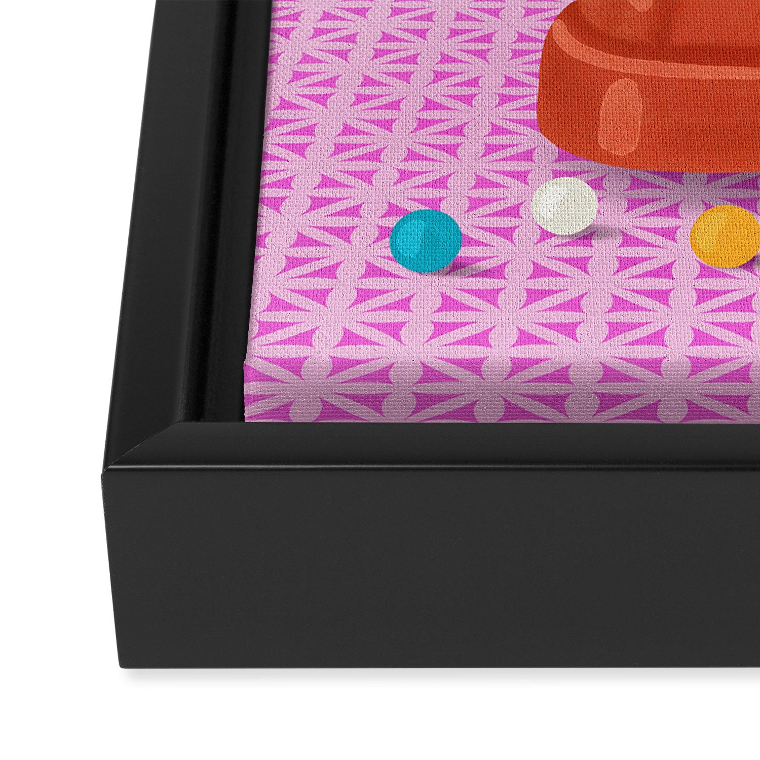 Retro Bubblegum Bliss Framed Canvas Print Gallery Image 3