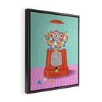Retro Bubblegum Bliss Framed Canvas Print Gallery Image 2