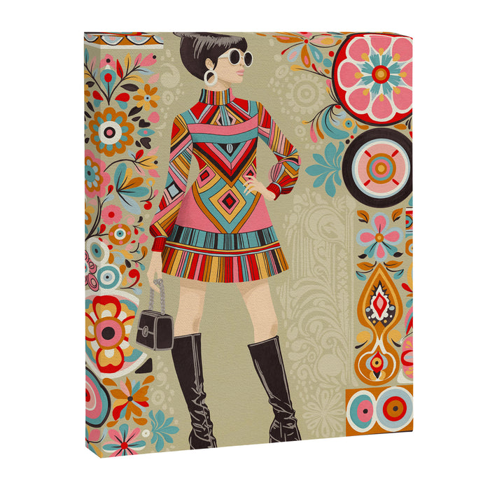 Retro Chic 60s Fashion Canvas Print Gallery Image 1