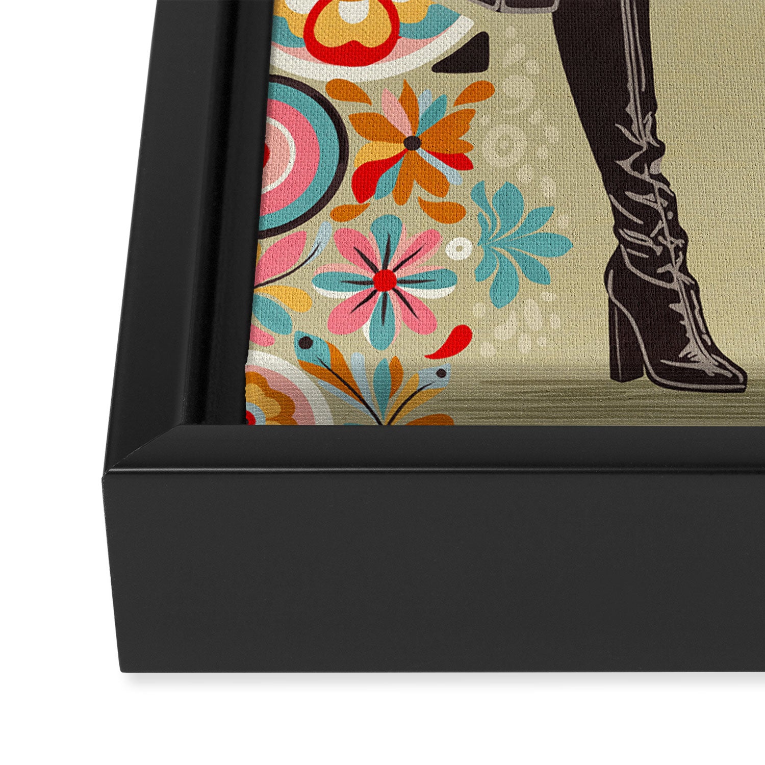 Retro Chic 60s Fashion Framed Canvas Print Gallery Image 3