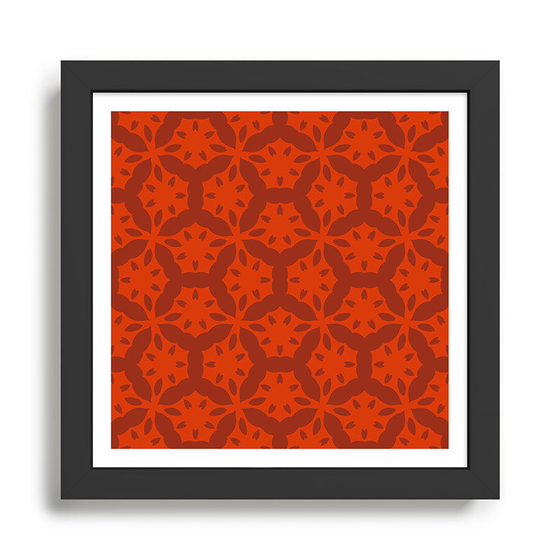 Rich Red Oriental Blooms Framed Art Print Gallery Image 1
