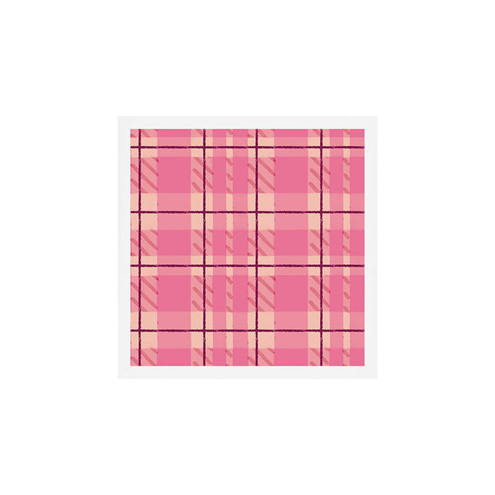 Rustic Pink Tartan Plaid Art Print Gallery Image 1