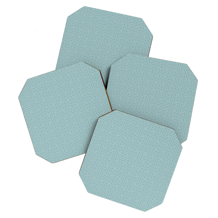 Serene Blue Maze Pattern Coaster Gallery Image 1