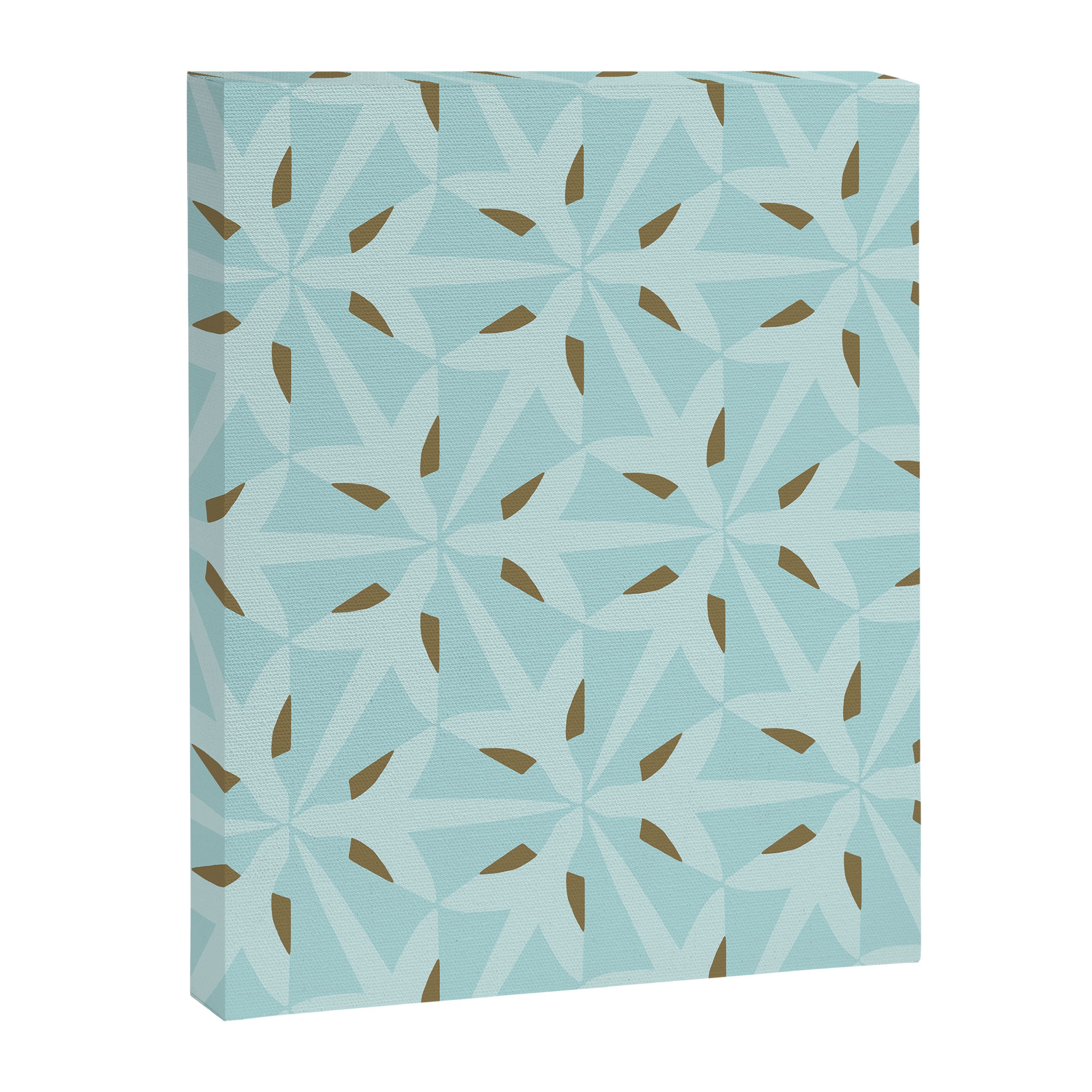 Sky Blue Moroccan Geometric Birds in Flight Canvas Print Gallery Image 6