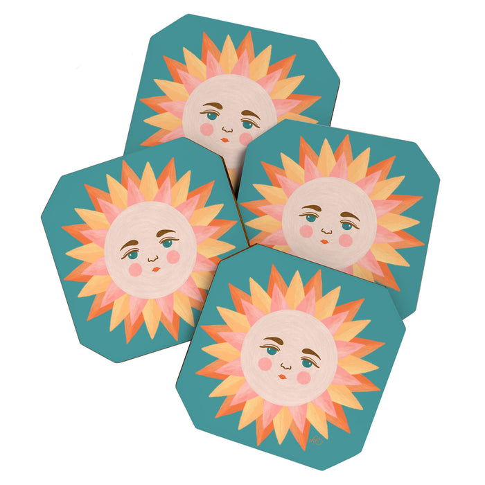 Smiling Sunny Day at the Beach Coaster Gallery Image 1
