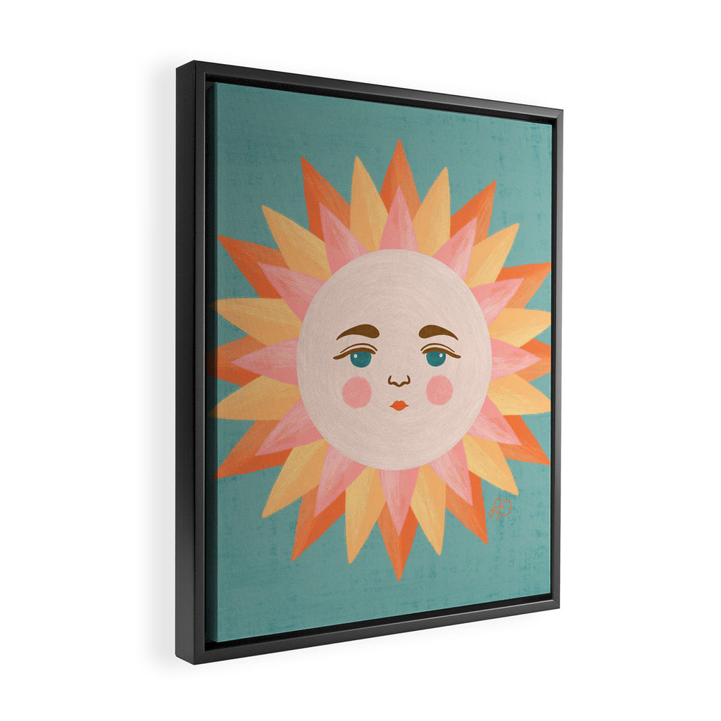 Smiling Sunny Day at the Beach Framed Canvas Print Gallery Image 2