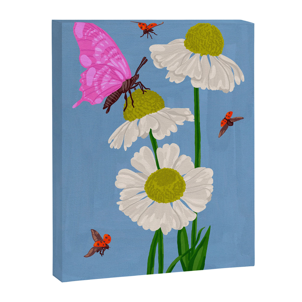Summer in Boom Gouache Painting Canvas Print Gallery Image 6