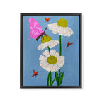 Summer in Boom Gouache Painting Framed Canvas Print Gallery Image 6