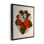 Sweet Summer Strawberries and Blossoms Framed Canvas Print Gallery Image 2