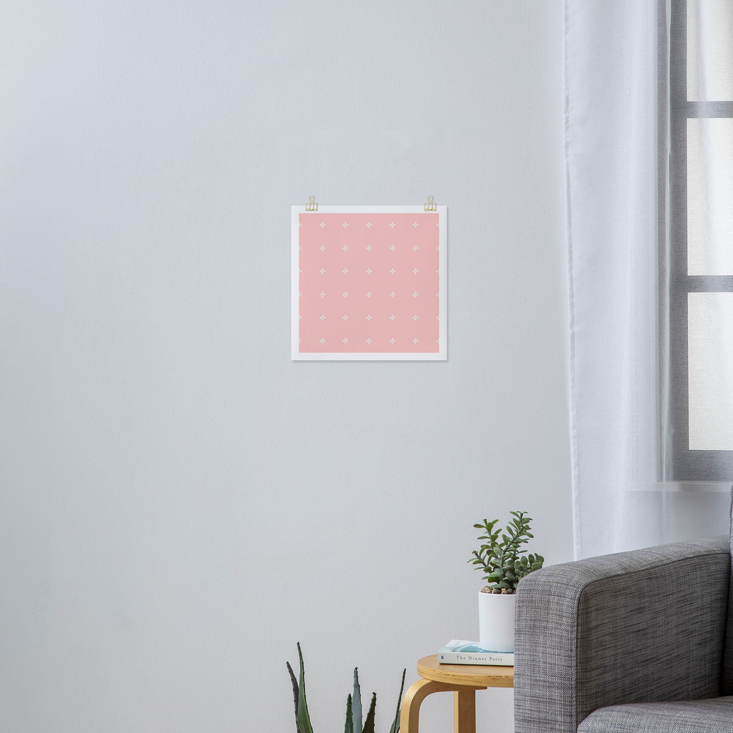 Tiny Petal Polka Dots Pattern Art Print Gallery Image 3