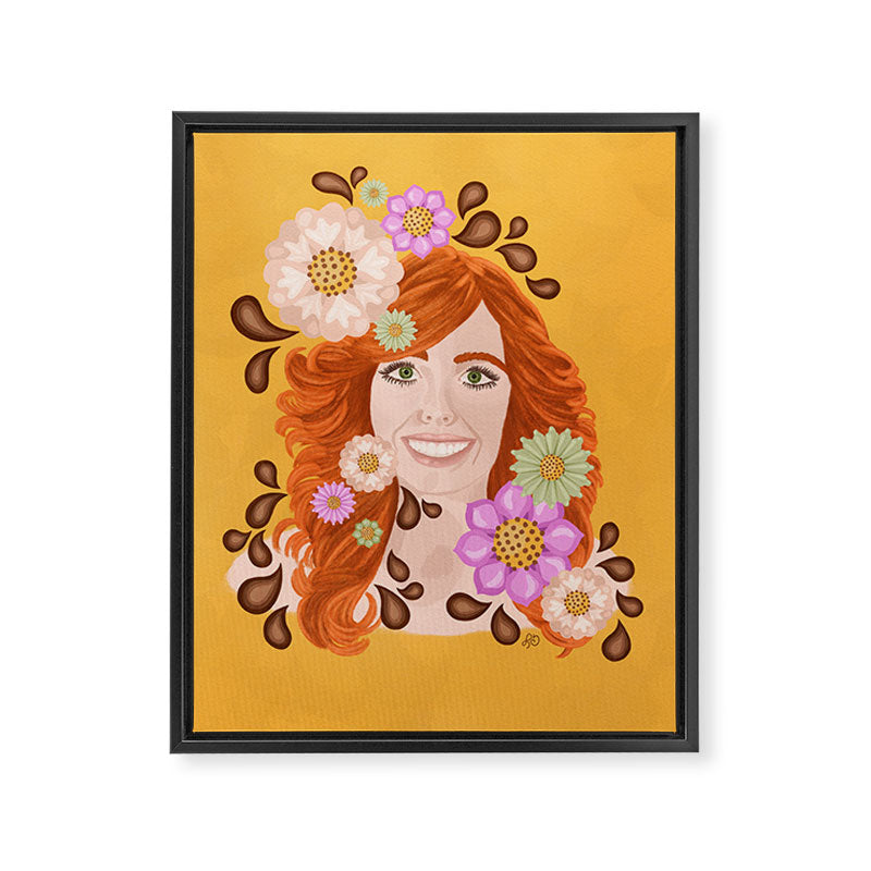 Vintage Beauty Retro Portrait Framed Canvas Print Gallery Image 6