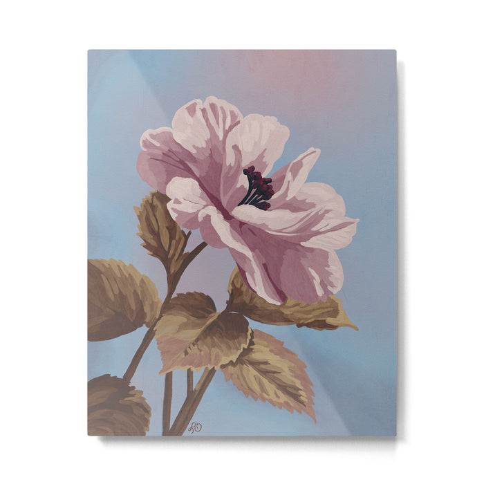Vintage Begonia Botanical Metal Print Gallery Image 1